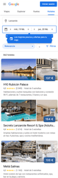 Hoteles en Google