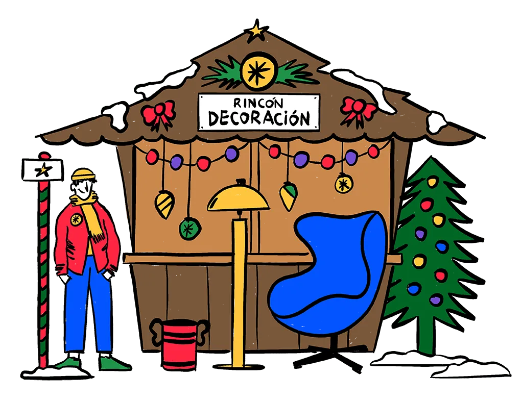 caseta decoración navidad